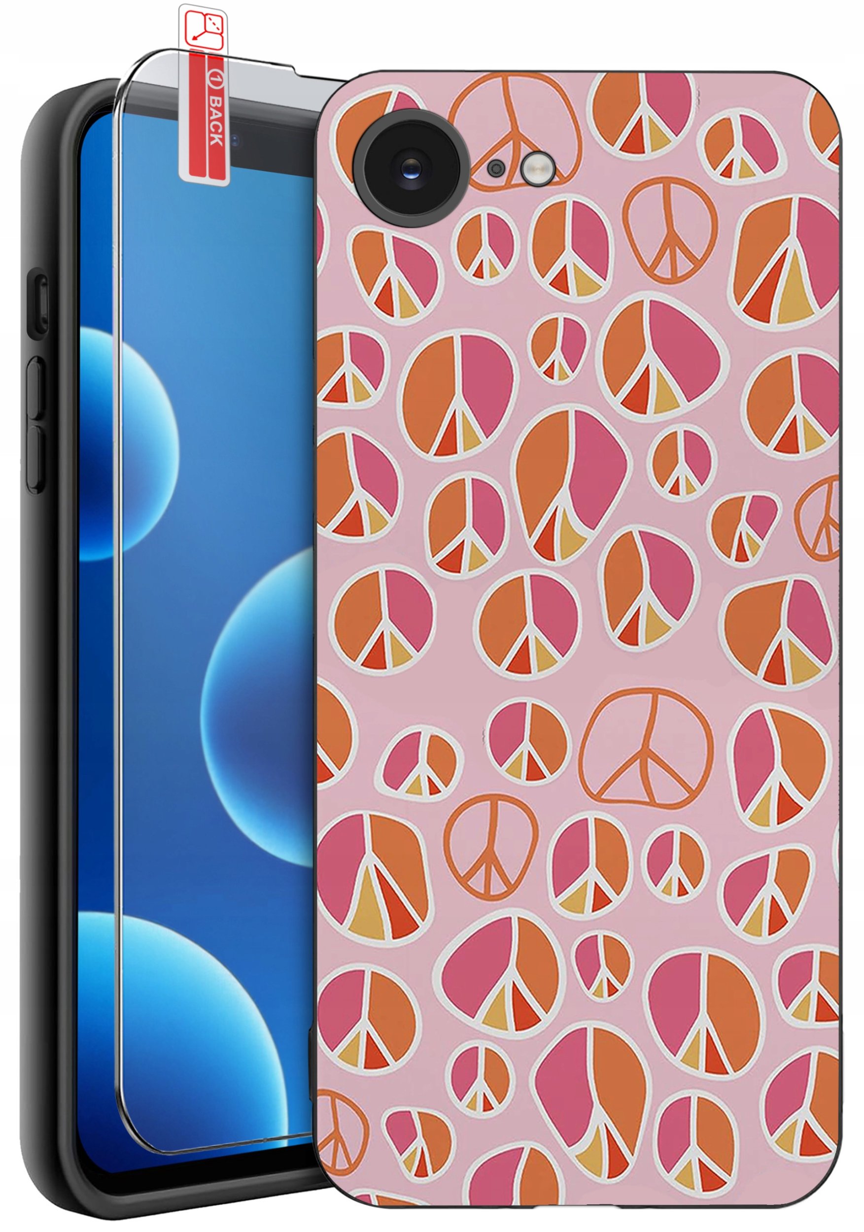 ETUI do iPhone 16e | WZORY | SILIKONOWE MATT CASE + SZKŁO 9H