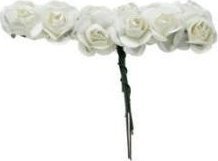 Różyczki papierowe białe