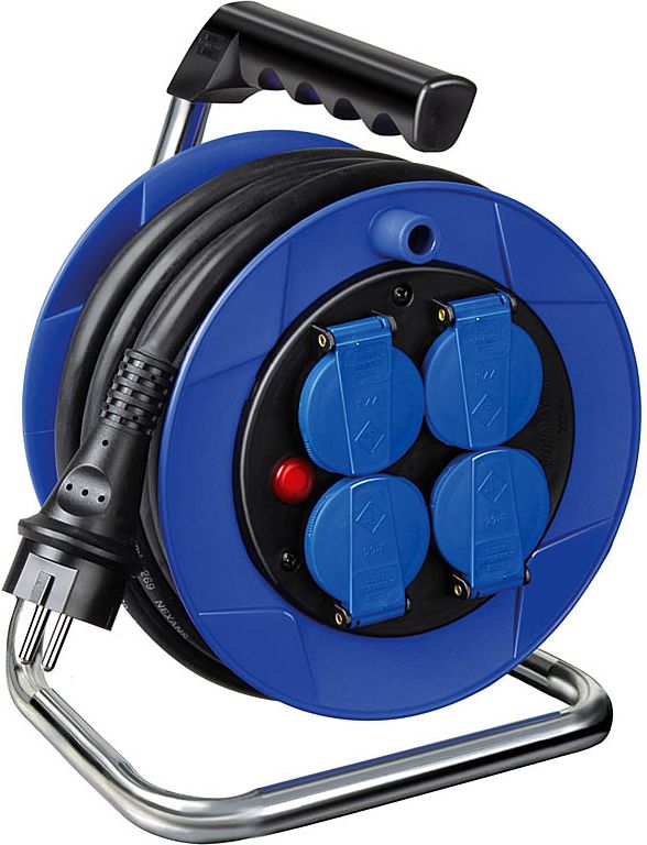 Brennenstuhl Przedłużacz bębnowy Garant Kompakt IP44 4 x 230V czarny 8m (1072444)