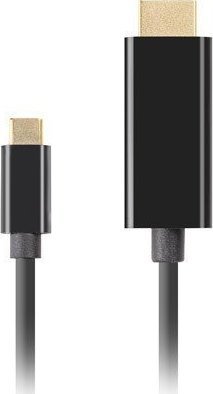 Kabel USB Lanberg USB-C - HDMI 1.8 m Czarny (CA-CMHD-10CU-0018-BK)