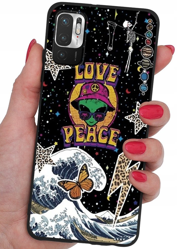 ETUI do Xiaomi Redmi Note 10 5G CASE WZORY | SILIKONOWE MATT CASE +SZKŁO 9H