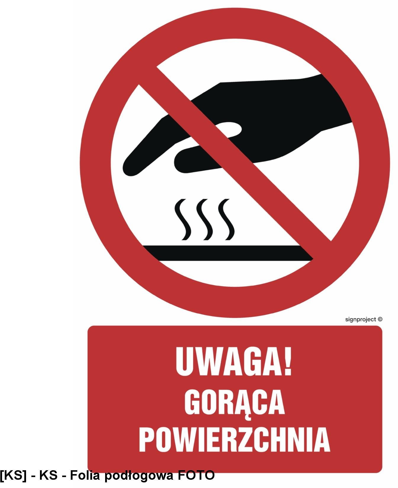 GC027 - Nie dotykać. Gorąca powierzchnia 300x450