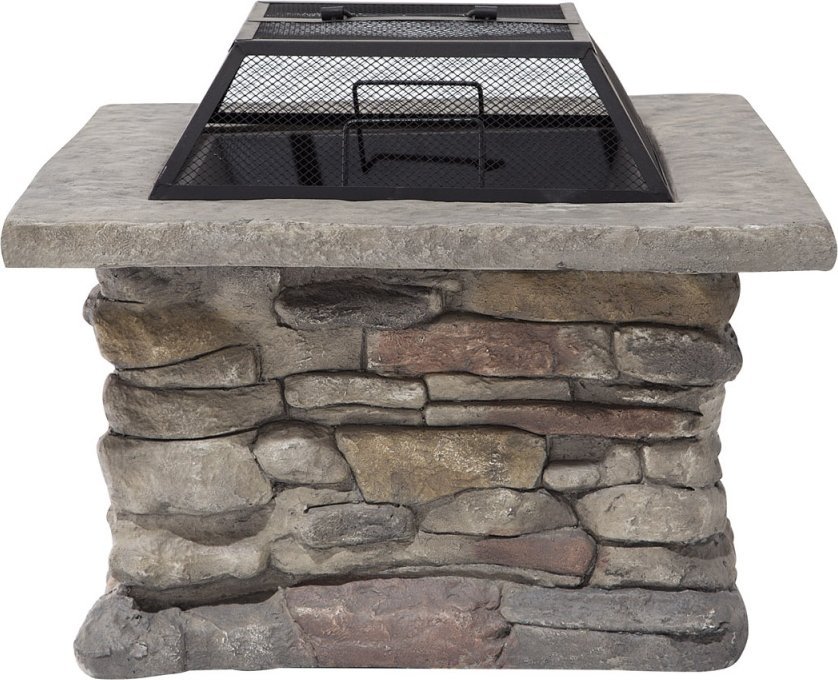 Palenisko ogrodowe Beliani Palenisko ogrodowe z grillem betonowe szare KELUD!