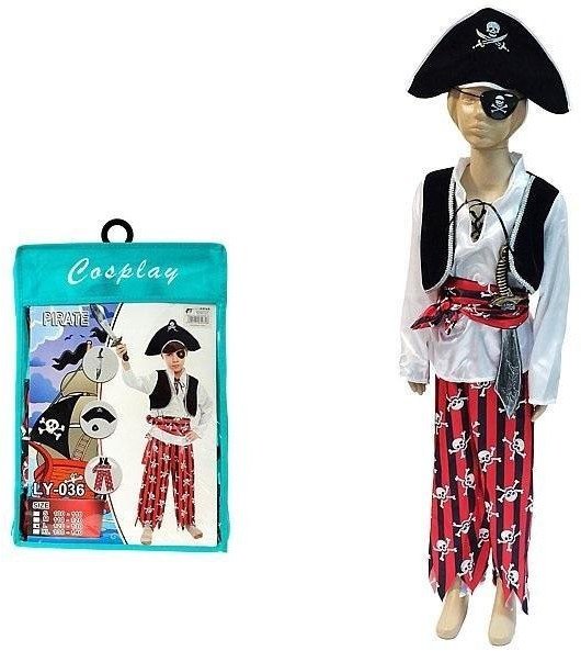 Strój karnawałowy pirat rozm. 100-110cm