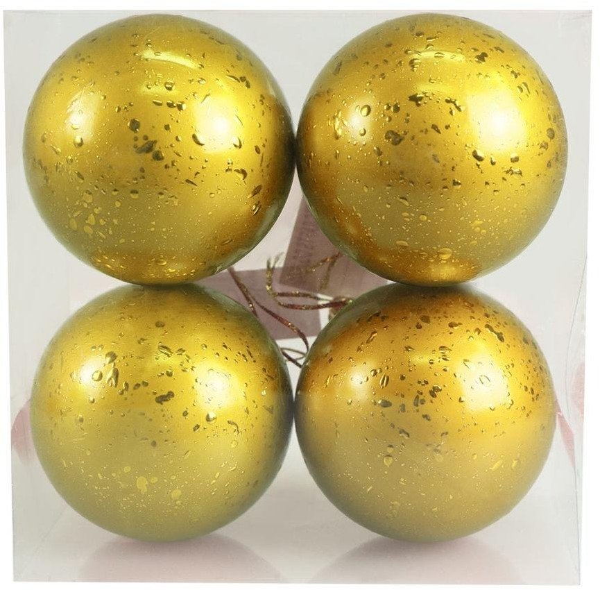 Bombki z efektem rosy złote 4szt