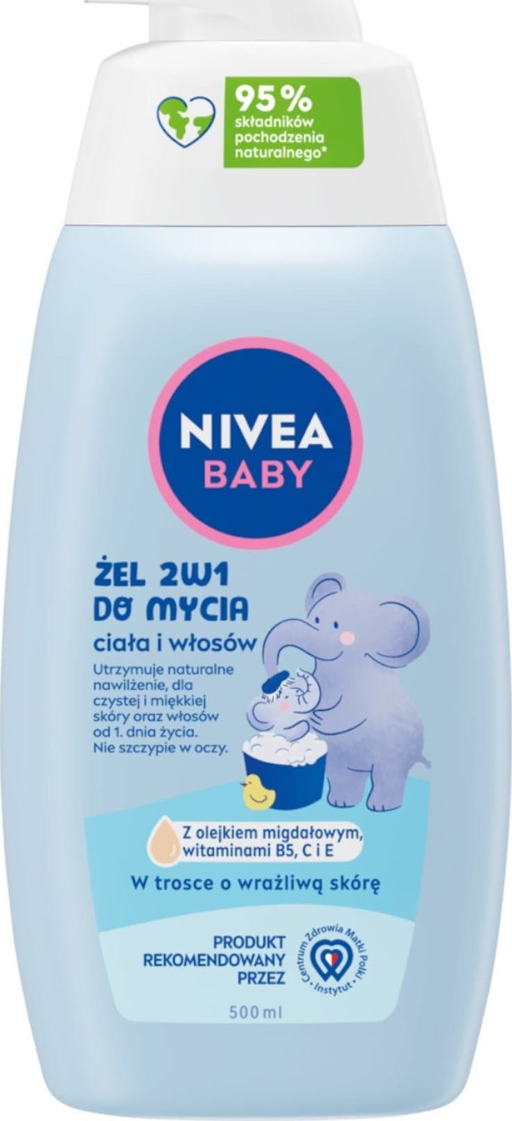 Nivea BABY Żel d/mycia ciała/wł 500ml z pom. 80512