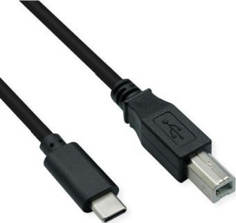 Kabel USB Roline USB-C - USB-B 1.8 m Czarny (11.02.8336)