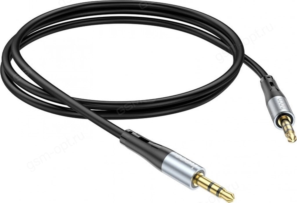 HOCO kabel AUX Jack 3,5 mm (męski) do Jack 3,5 mm (męski) UPA22 1 m czarny