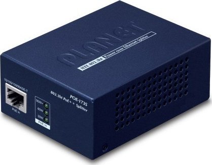 Adapter powerline Planet PLANET POE-173S rozgałęziacz sieciowy Czarny Obsługa PoE