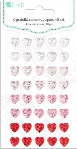 DP Craft Kryształki samoprzylepne DPCRAFT 40szt. Serduszka Dalprint