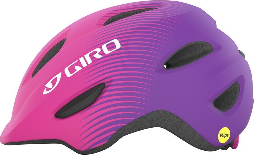 Giro Kask dziecięcy juniorski GIRO SCAMP MIPS Rozmiar kasku: XS(45-49 cm), Wybierz kolor: Matte Pink Purple Fade