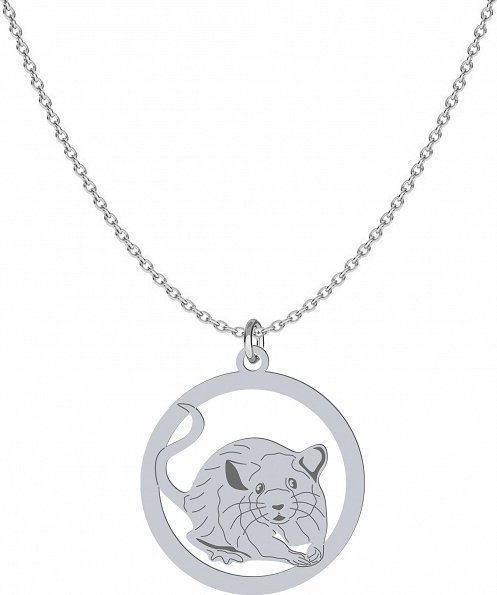 Radziszewska Jewellery Naszyjnik Srebrny Myszka Łańcuszek Srebro 925 Grawer Prezent Biżuteria