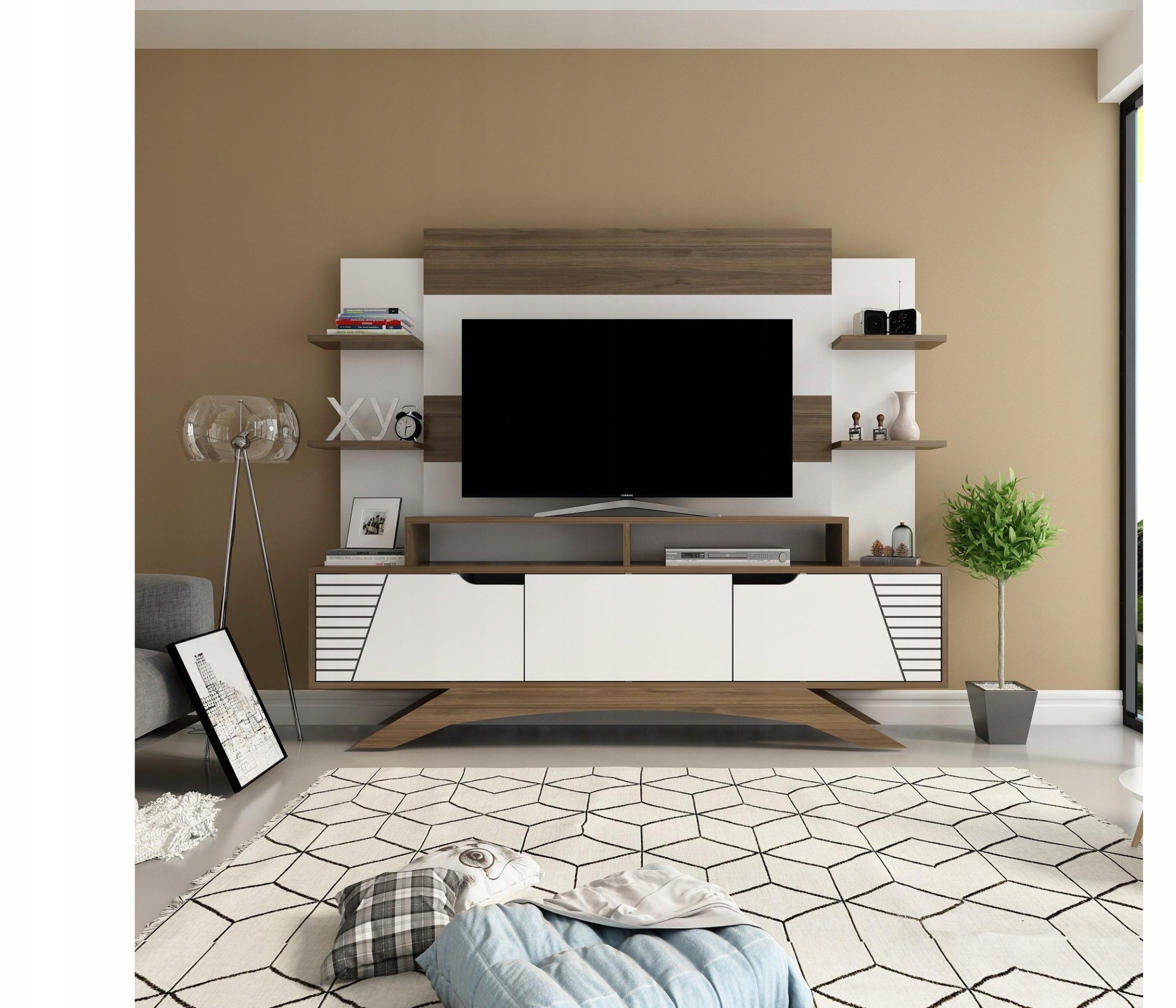 Sekcija Kalune Design Deparo, ruda/balta