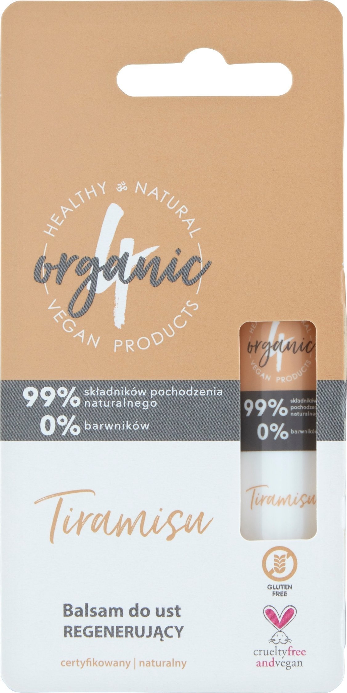 4ORGANIC_Balsam do ust regenerujący Tiramisu 5g