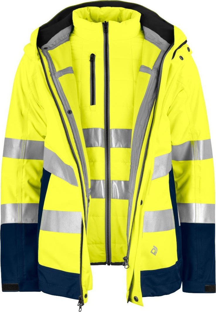 Projob Kurtka Odblaskowa ProJob 6446 3in1 Yellow/Navy