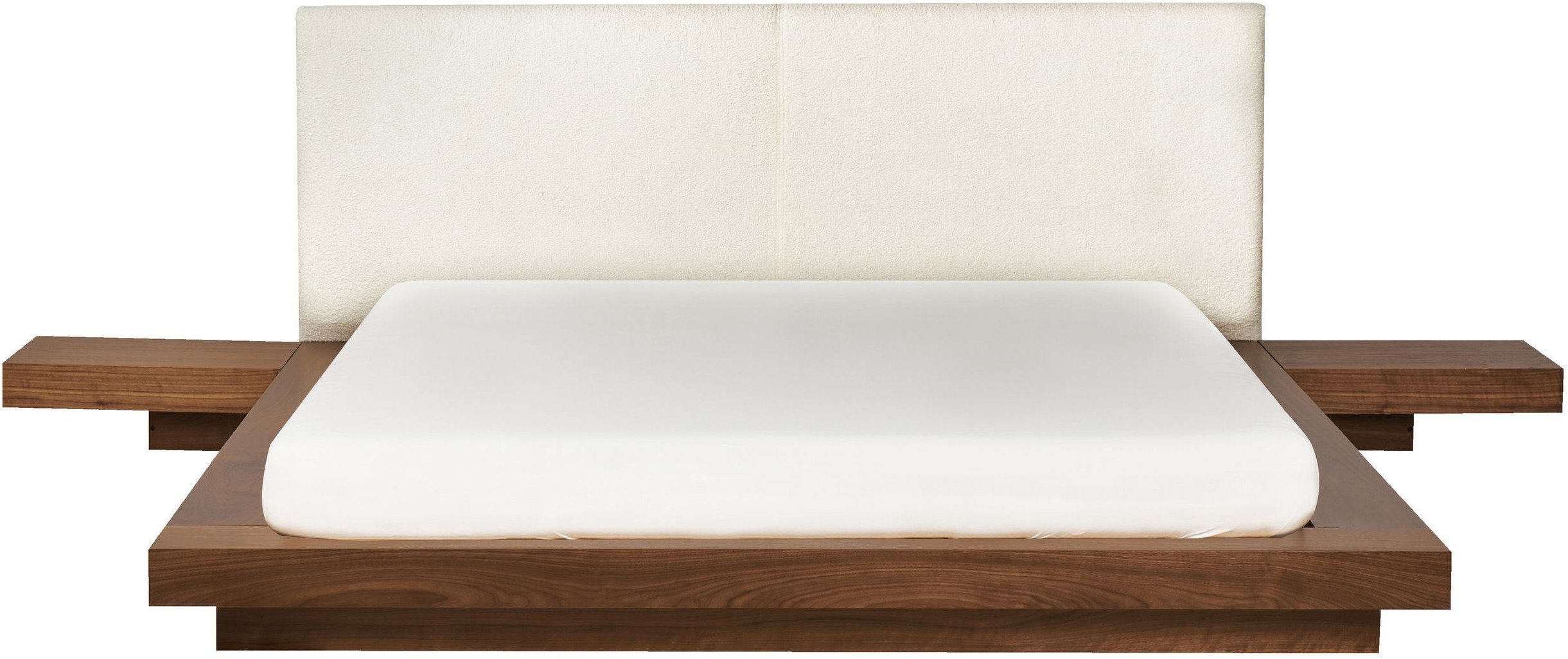 Łóżko LED Boucle ZEN 160 x 200 cm LED Jesion brązowy