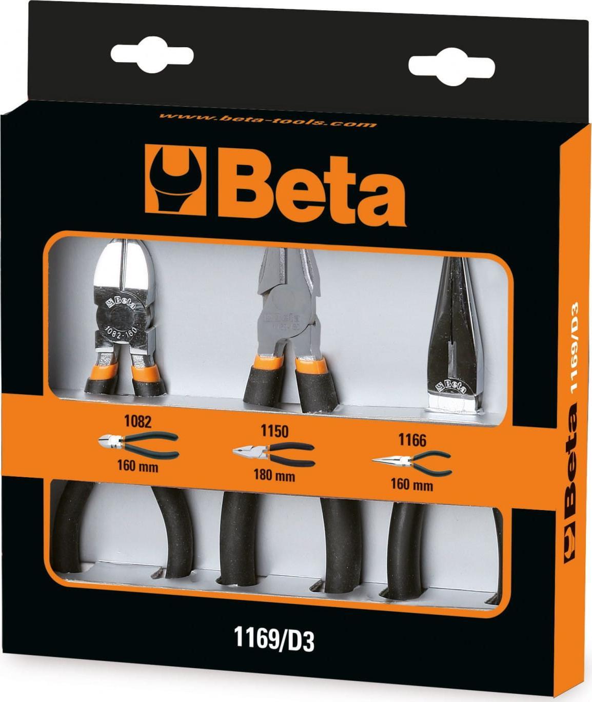 Beta Tools ZESTAW SZCZYPIEC UNIWERS.I TN.CR 3 SZT. 1169/D3 BETA UTENSILI S.P.A.