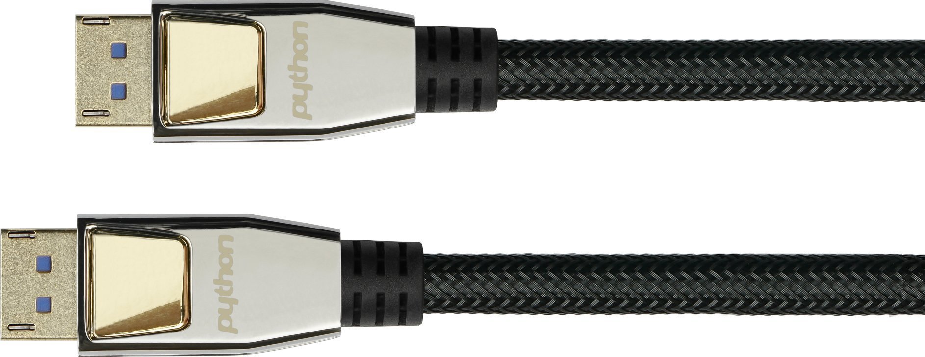 PYTHON Python DisplayPort 2.0 Kabel Nylongeflecht schwarz 1m