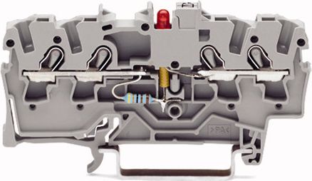 Wago Złączka 4-przewodowa 2,5mm2 z LED czerwona (2002-1421/1000-413)