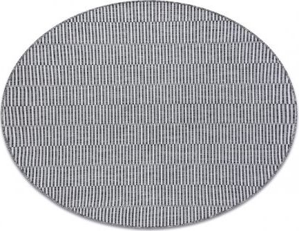 Dywany Łuszczów Dywan SZNURKOWY SIZAL LOFT 21198 koło BOHO kość słoniowa/srebrny/szary, koło 160 cm