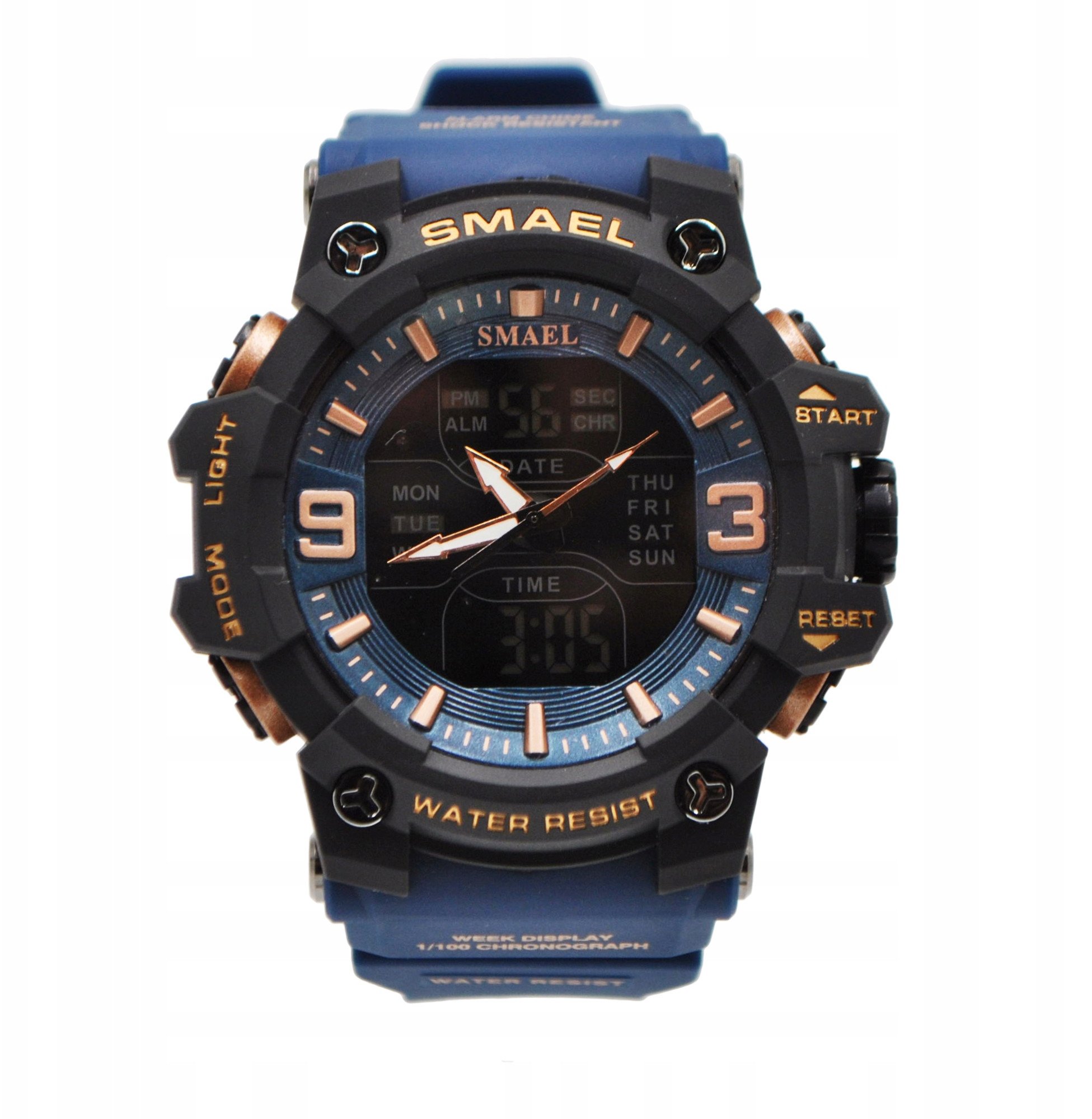 ZEGAREK MĘSKI SMAEL DUAL SPORTOWY WODOSZCZELNY W9