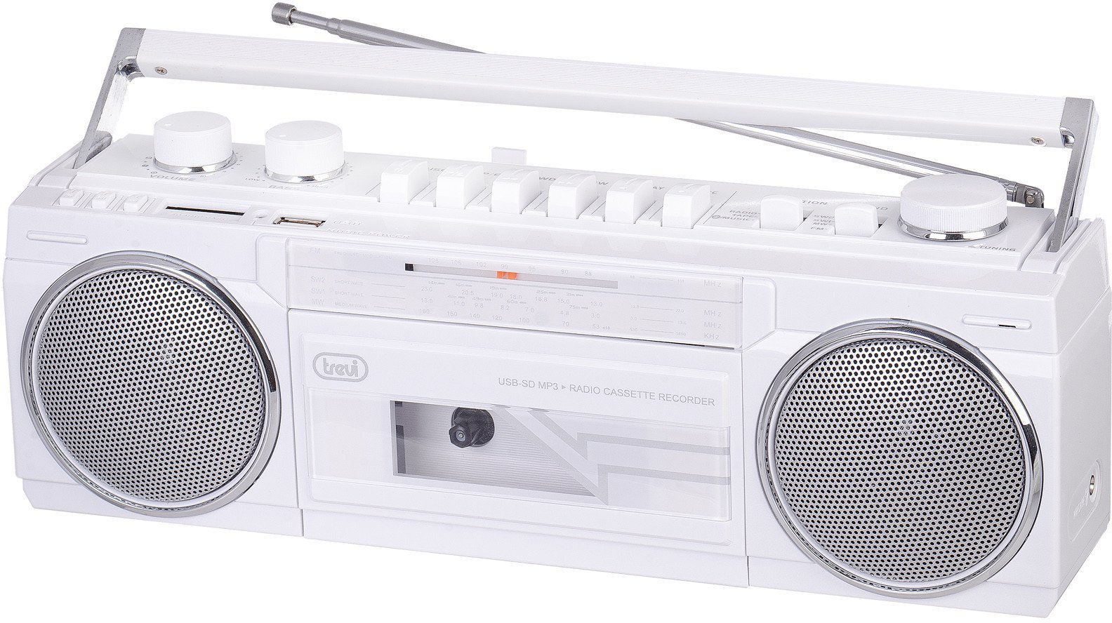 Boombox Trevi RR501 kaseta/BL/USB/SD white