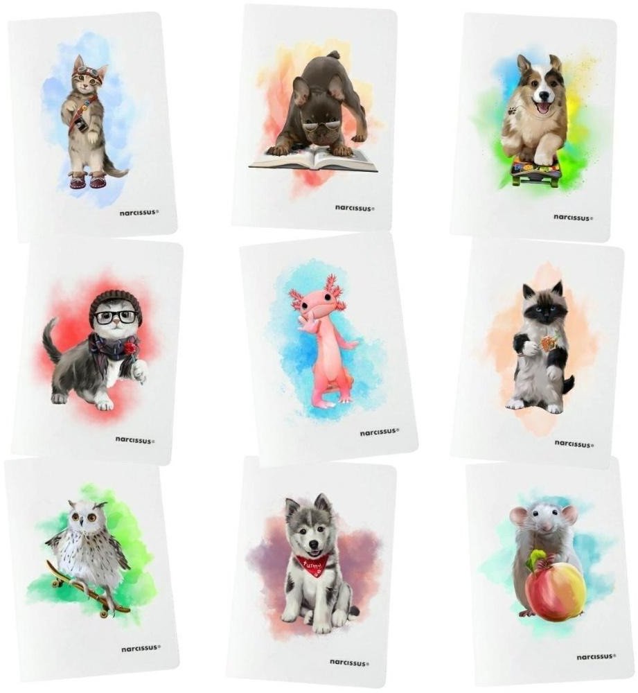 Zeszyt A5/32K kratka PP Joy (9szt) NARCISSUS