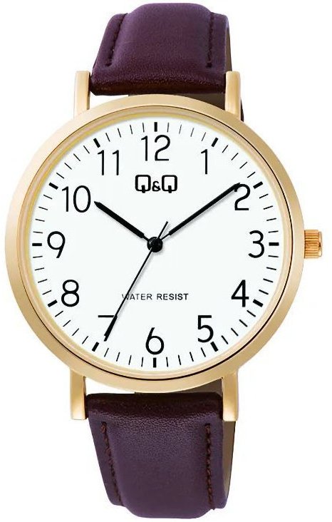 Zegarek Q&Q C34A-008P męski klasyczny biała tarcza cyfry .