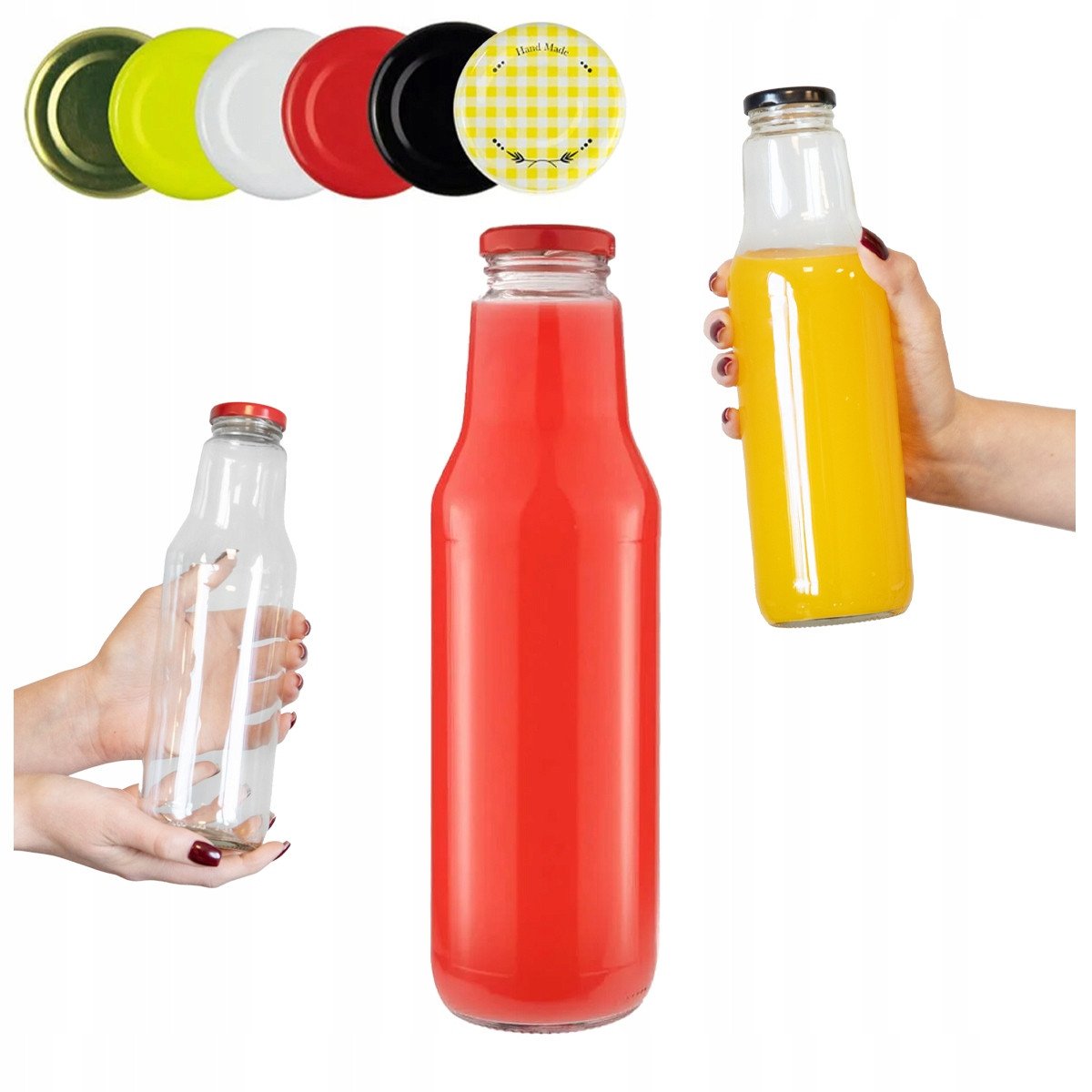 Butelka KUBUŚ na sok soczek syrop 750ml + WIECZKO