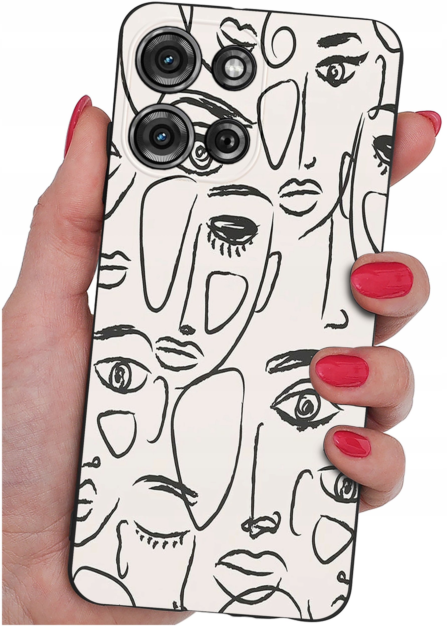 Etui do Motorola G75 5G | WZORY | SILIKONOWE MATT SZKŁO 9H