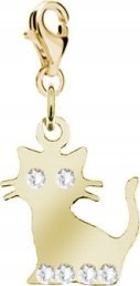 Radziszewska Jewellery Pozłacany Charms KOT DEDYKACJA GRATIS
