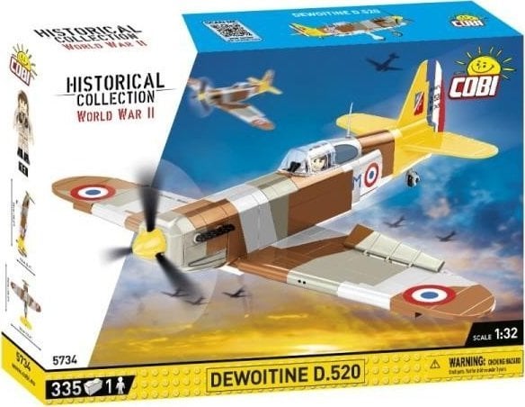 Cobi COBI 5734 Historical Collection WWII Samolot myśliwski francuski Dewoitine D.520 335 klocków