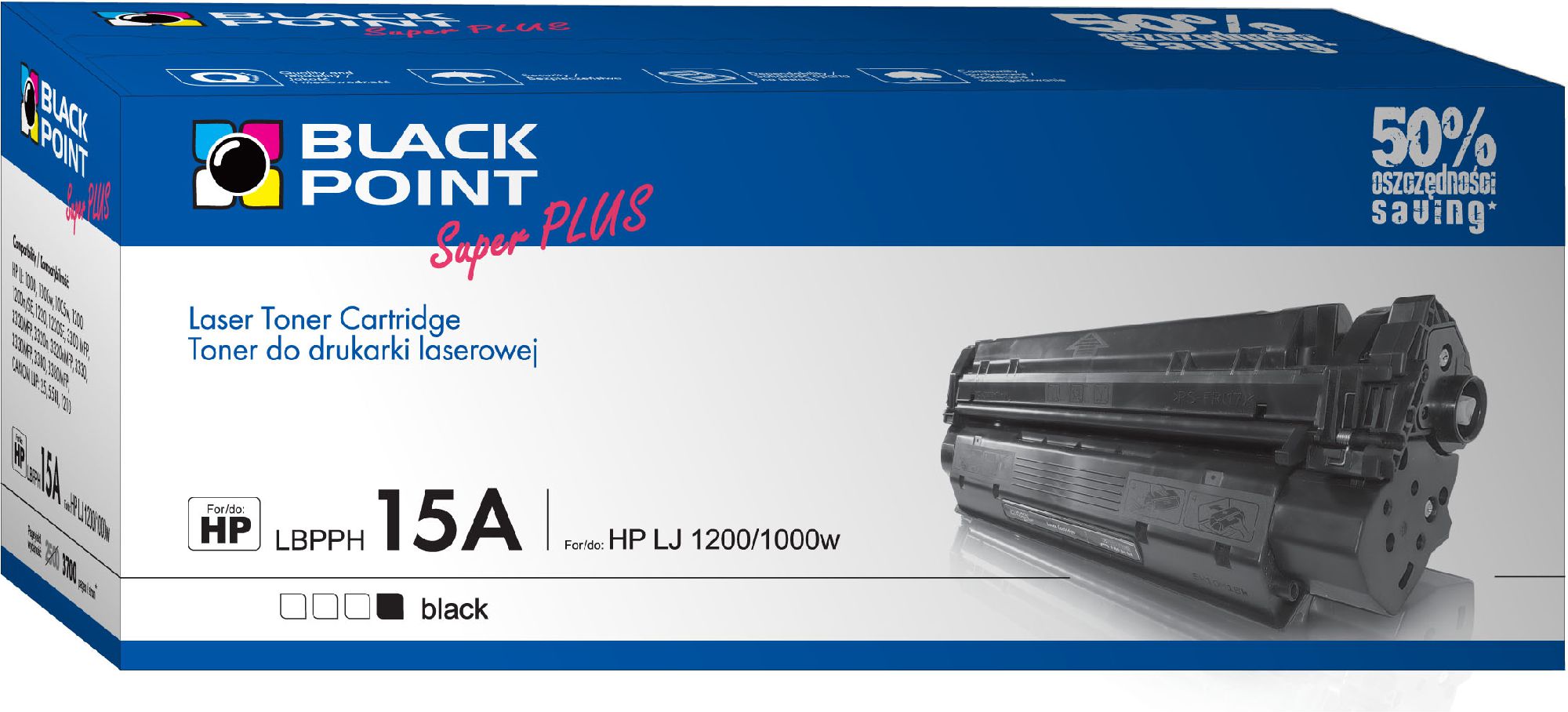 Toner Black Point LBPPH15A Black Zamiennik 15A (LBPPH15A)