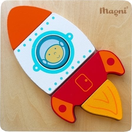 Magni Rumraket puslespil / Space rocket puzzle