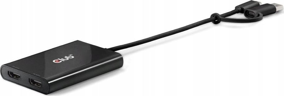 Adapter AV Club 3D Club3D Adapter USB-C (USB A Adapter) > 2x HDMI 4K@60Hz St/Bu retail