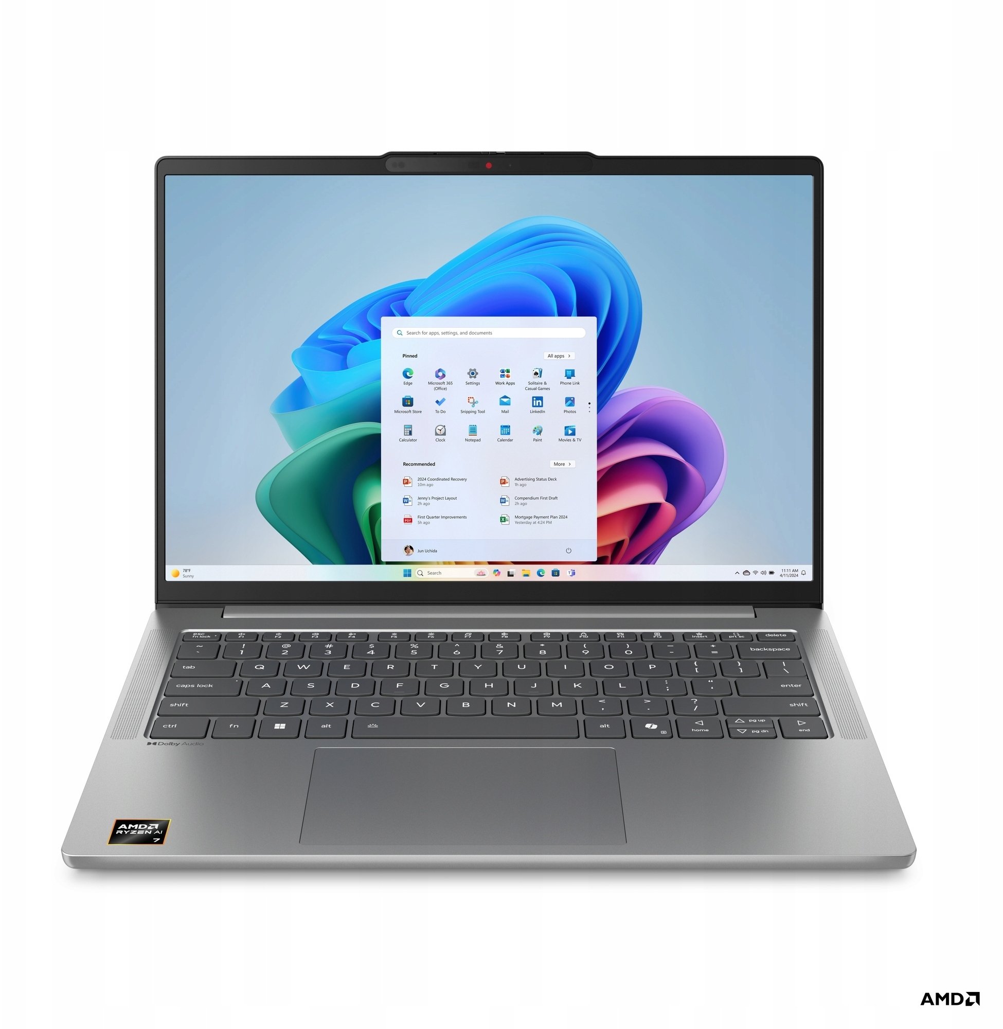 Laptop Lenovo IdeaPad Slim 5 14ARP10 | Luna Grey | 14 " | IPS | WUXGA | 1920 x 1200 pixels | Anti-glare | AMD Ryzen 5 | 7535HS | 16 (2x8GB) GB | SO-DI