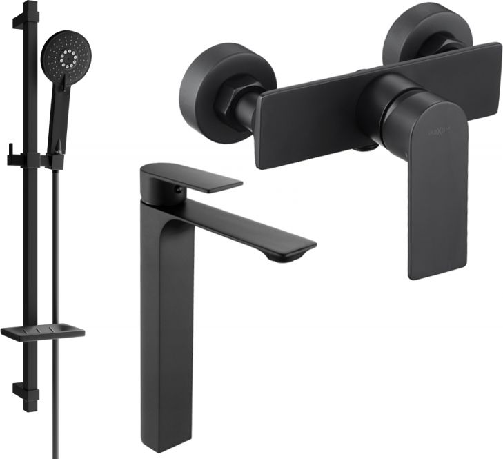 Mexen Mexen Alexa DQ40 zestaw prysznicowy, czarny - 71214DQ40-70