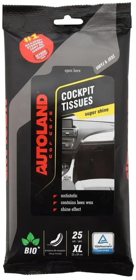 DAMP CAR DASHBOARD WIPES SHINE AUTOLAND