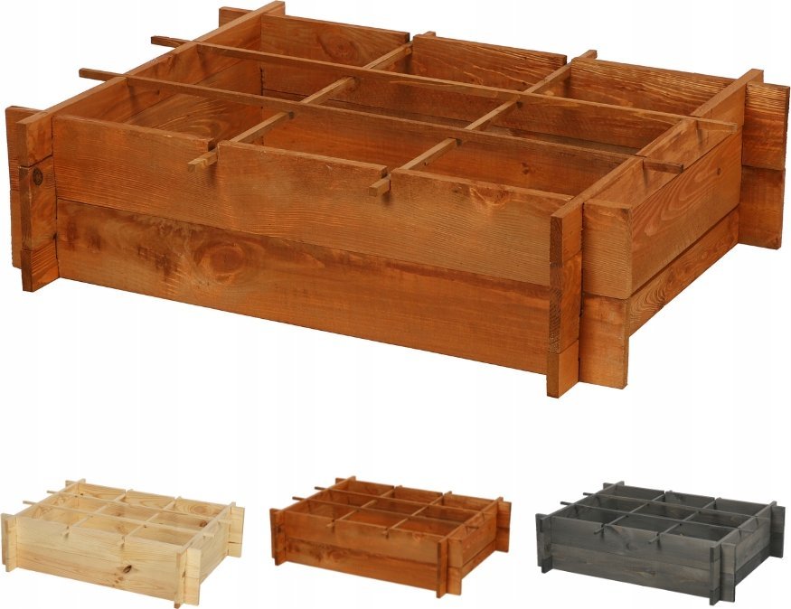 Wamar-Sosenka Drewniana grządka podwyższana ZP05 /60x78 cm/ Brązowa Drewno Sosnowe