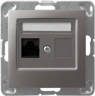 Ospel Gniazdo komputerowe Impresja pojedyncze RJ45 5e tytan (GPK-1Y/K/m/23)