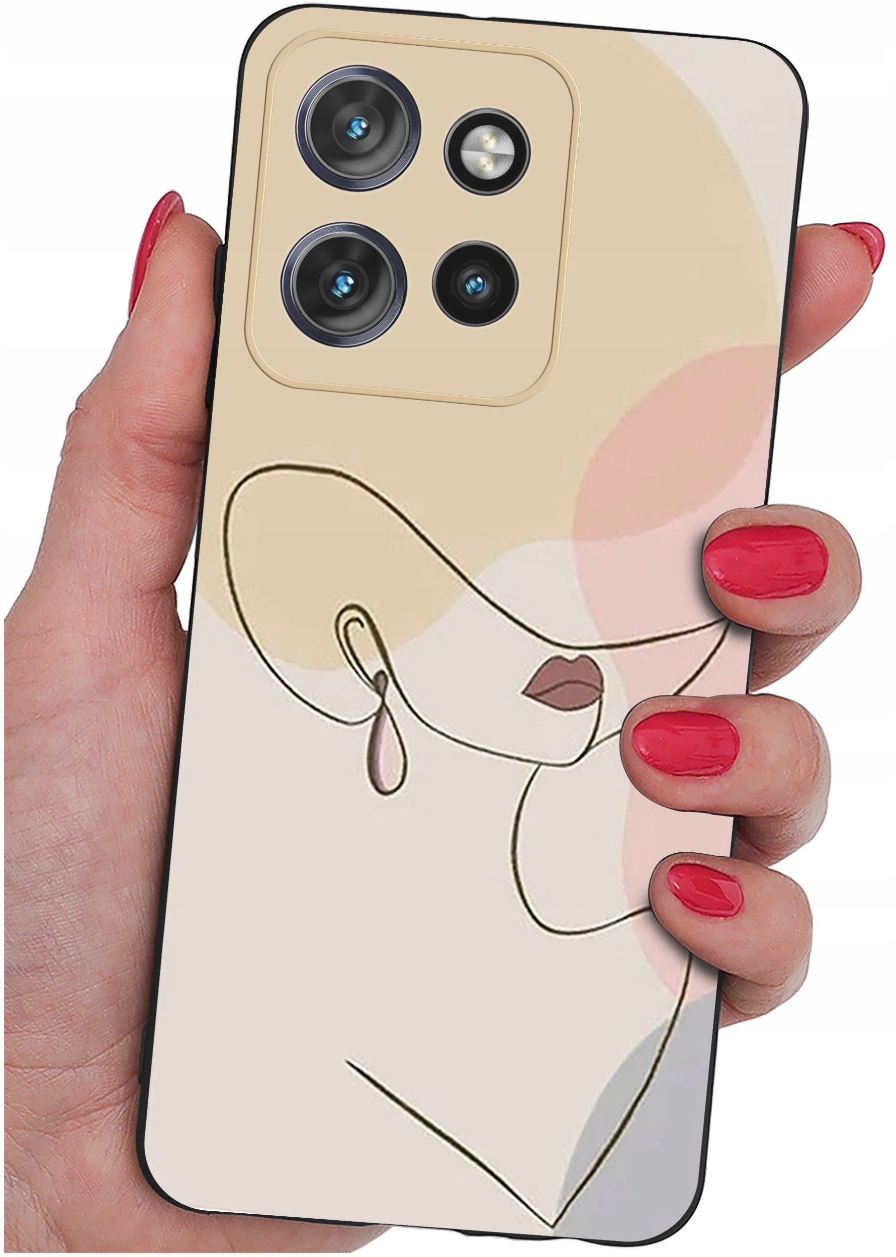 Etui do Motorola Moto EDGE 50 Neo WZORY |SILIKONOWE MATT CASE + SZKŁO 9H