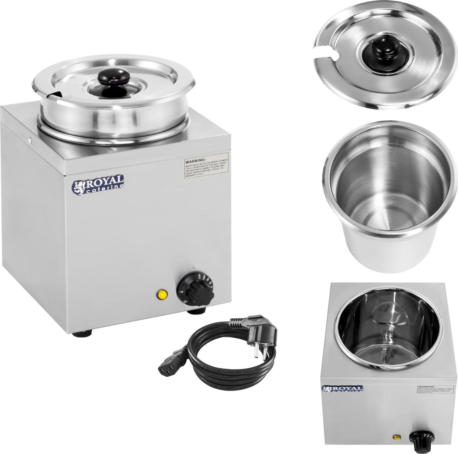 Royal Catering Bemar elektryczny podgrzewacz do zupy 150W 230V 3.8L Bemar elektryczny podgrzewacz do zupy 150W 230V 3.8L