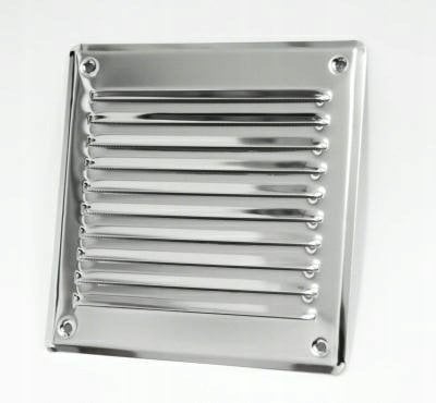 Osłona wentylacyjna z siatką 165x230mm metalowa chrom WX909CHR