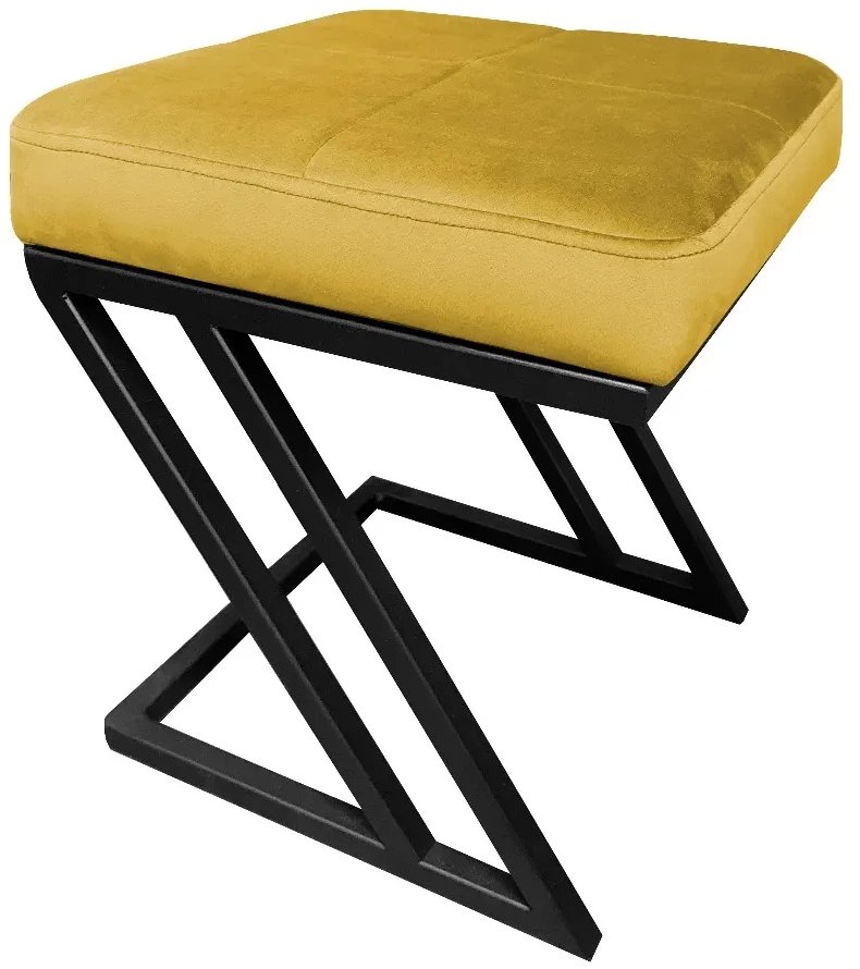 Pufa ZAZU MG VELVET musztardowa/curry ATOS