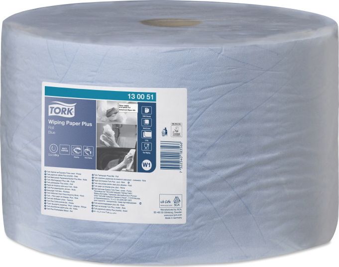 Tork Tork - Czyściwo w dużej roli do wycierania średnich zabrudzeń, niebieskie - 510 m