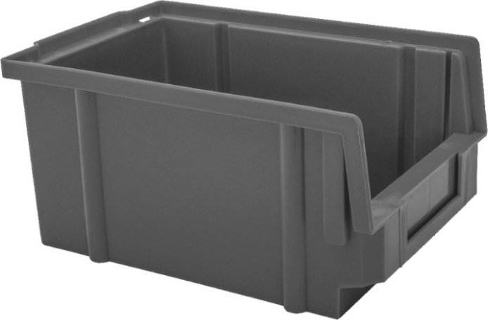 Magazynuj Pojemnik plastikowy, warsztatowy, kuweta z polipropylenu. Wym: 199x135x100 mm (kolor popielaty)