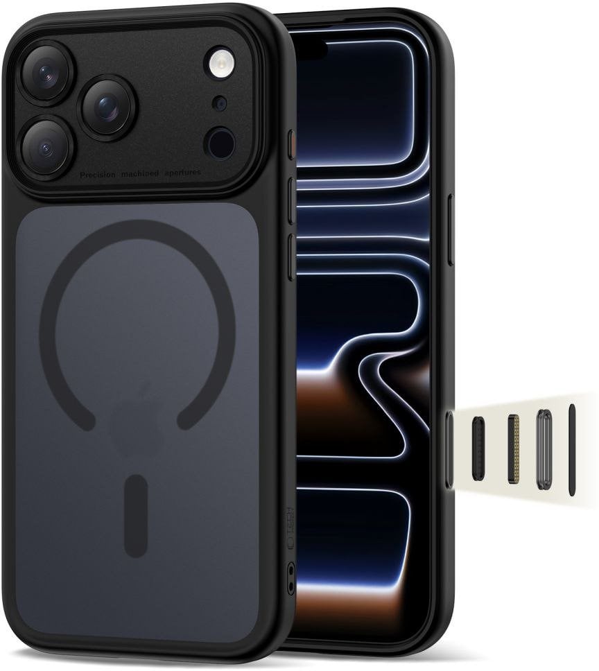 Etui Tech-Protect Magpeak MagSafe CC do Apple iPhone 17 Pro Matte Black