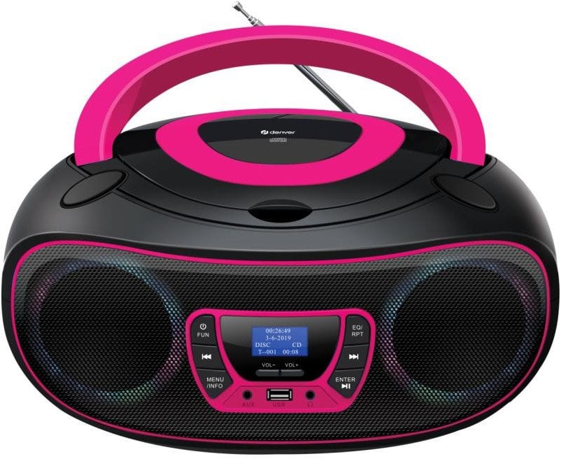 Radioodtwarzacz Denver Boombox TDB-212P różowy