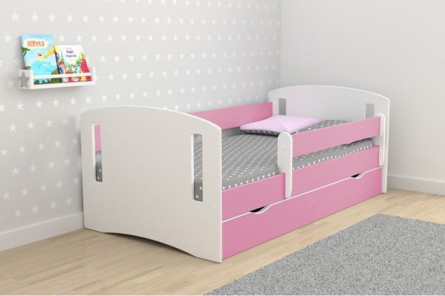 Kocot Kids Łóżko CLASSIC 2 różowe dla dziecka z materacem Kocot Kids