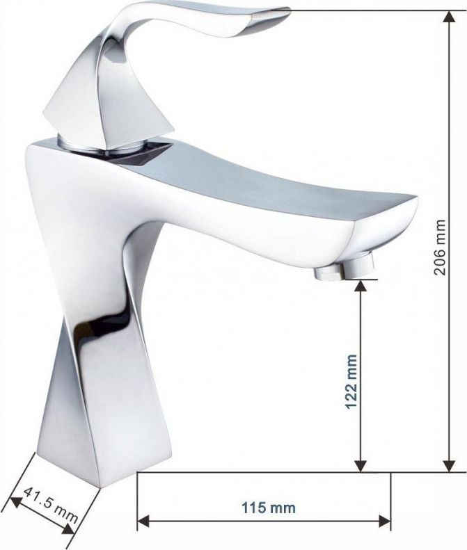 Bateria umywalkowa Mexen Estrella stojąca chrom